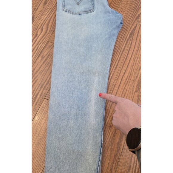Levi's Wedgie Straight Jeans Women's 25 x 27 High Rise‎ Button Fly Denim Stretch - Picture 12 of 14
